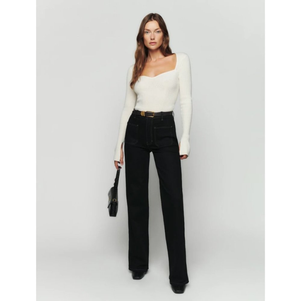 Alyssa High Rise Wide Leg Long Jeans